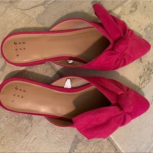 A New Day hot pink bow flats - never worn!